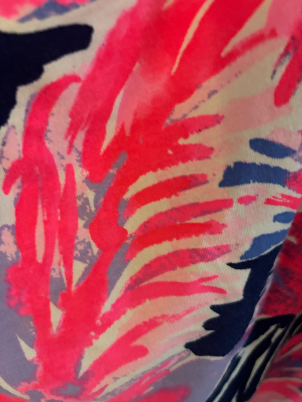 Lilly Pulitzer Women’s Off-Shoulder Floral Print Top in Pink & Navy - Picture 3 of 3